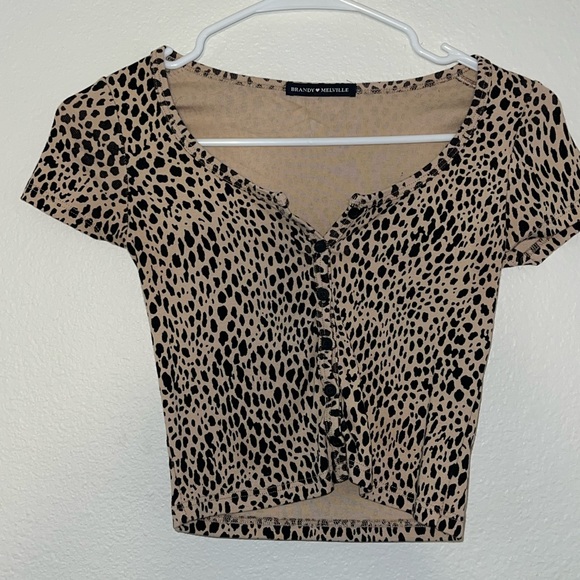 Leopard print brandy melville top - Picture 1 of 2